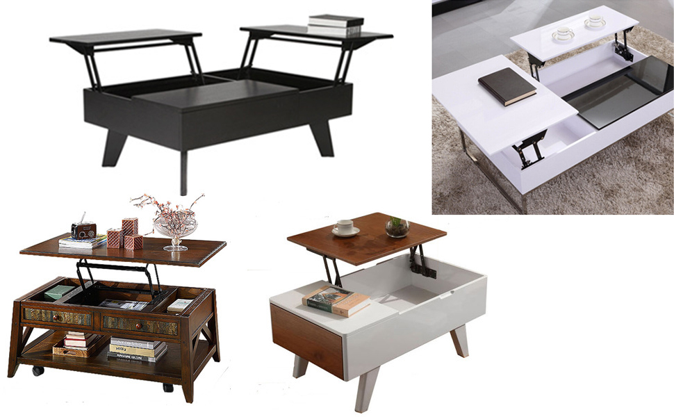 1Pair Gas Hydraulic Folding Lift up Top Table Coffee Table Lifting