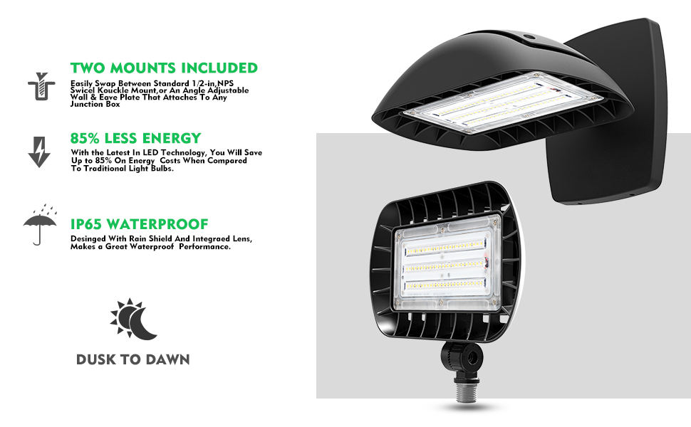 dusk to dawn flood light