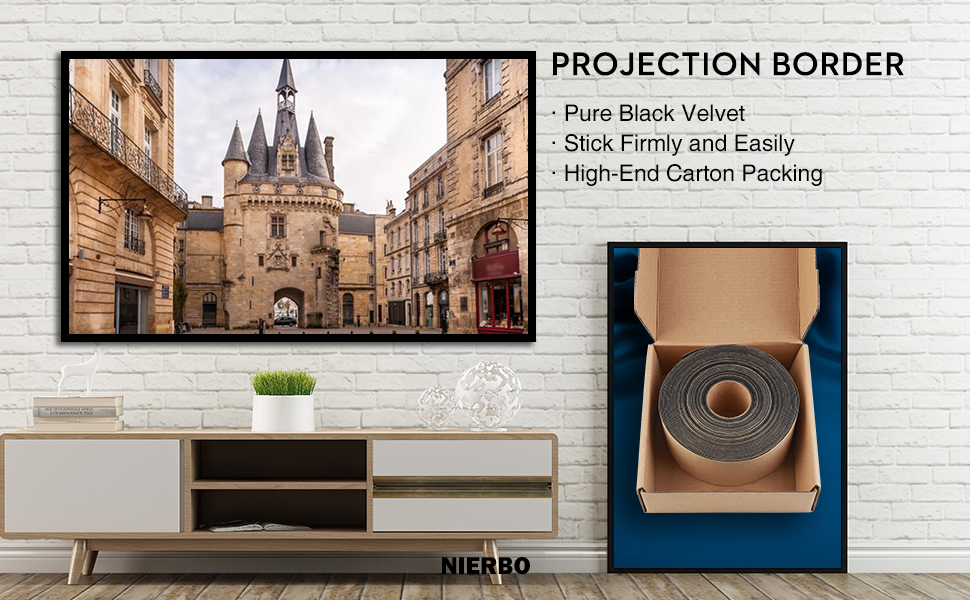 Border Tape Black Enhancing Projection for DIY Frame Projector Screen