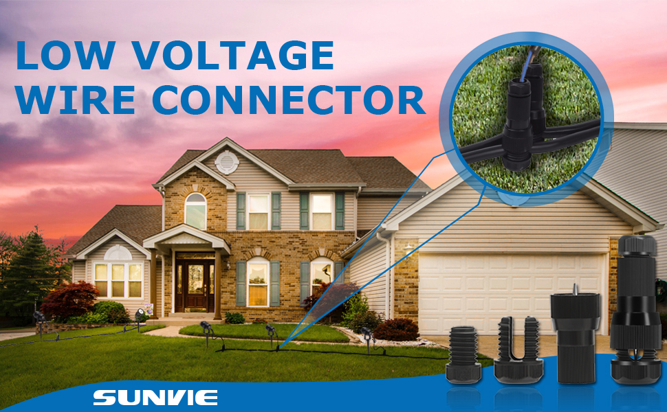 SUNVIE Low Voltage Fastlock Wire Connectors for Landscape Lighting Path