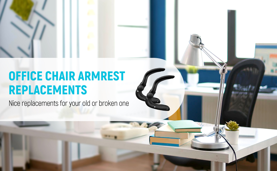 harayaa Office Chair Adjustable Armrest Pair Support Arms