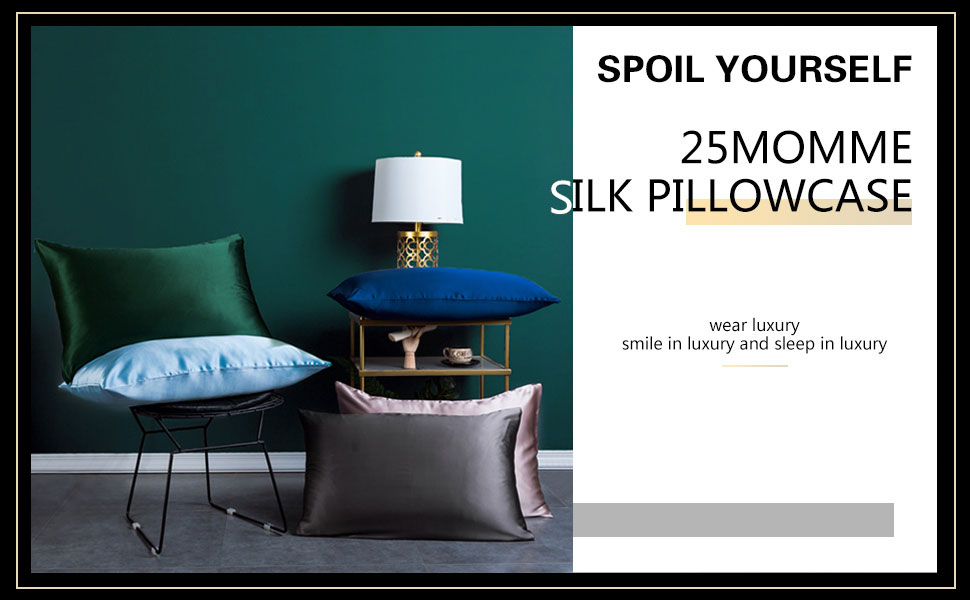 ZIMASILK 25 Momme 100 Mulberry Silk Pillowcase for Hair and Skin, Both