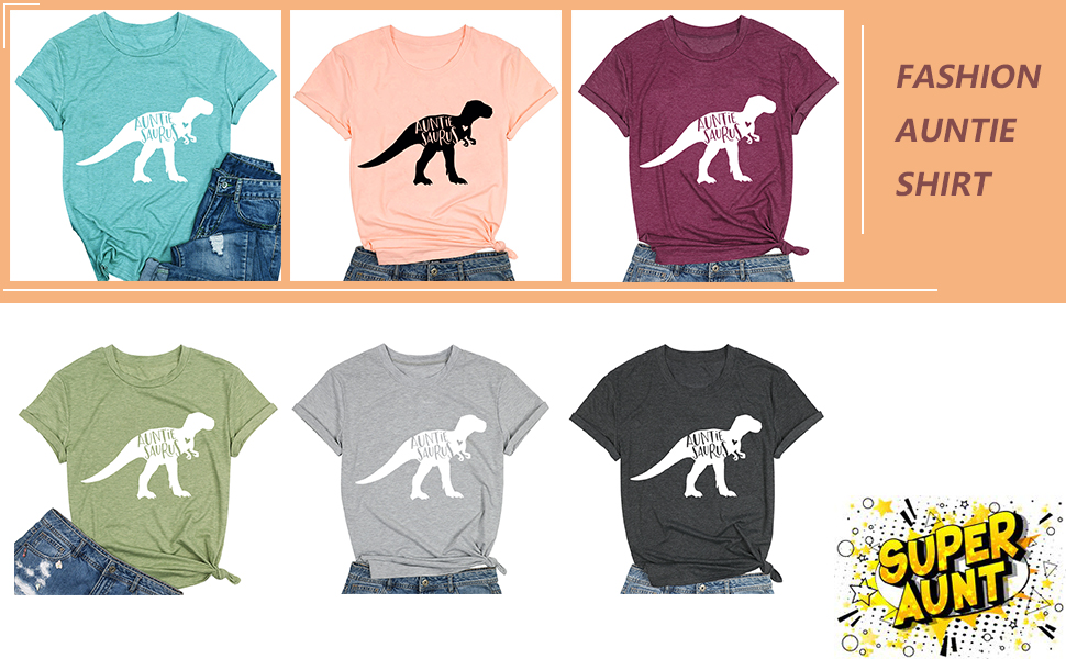 Female Classic Dinosaur Anutie birthday tee tops