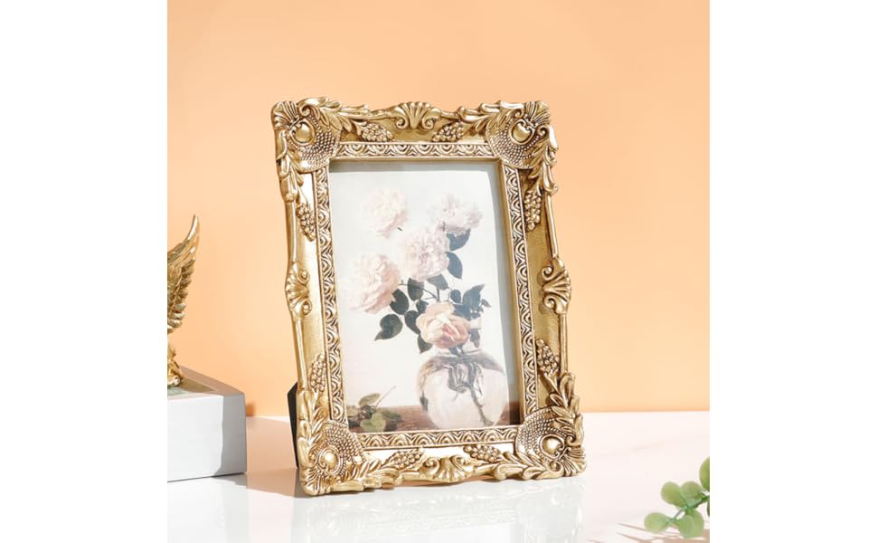 Amazon.co.jp: MUSISALY アンティーク写真フレーム ゴールドエンボス Amazon.co.jp: MUSISALY アンティーク写真フレーム ゴールドエンボス