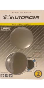 2.5" round blind spot mirrors for rearview car mirrors and a OEM look in Jeep and toyota pick up