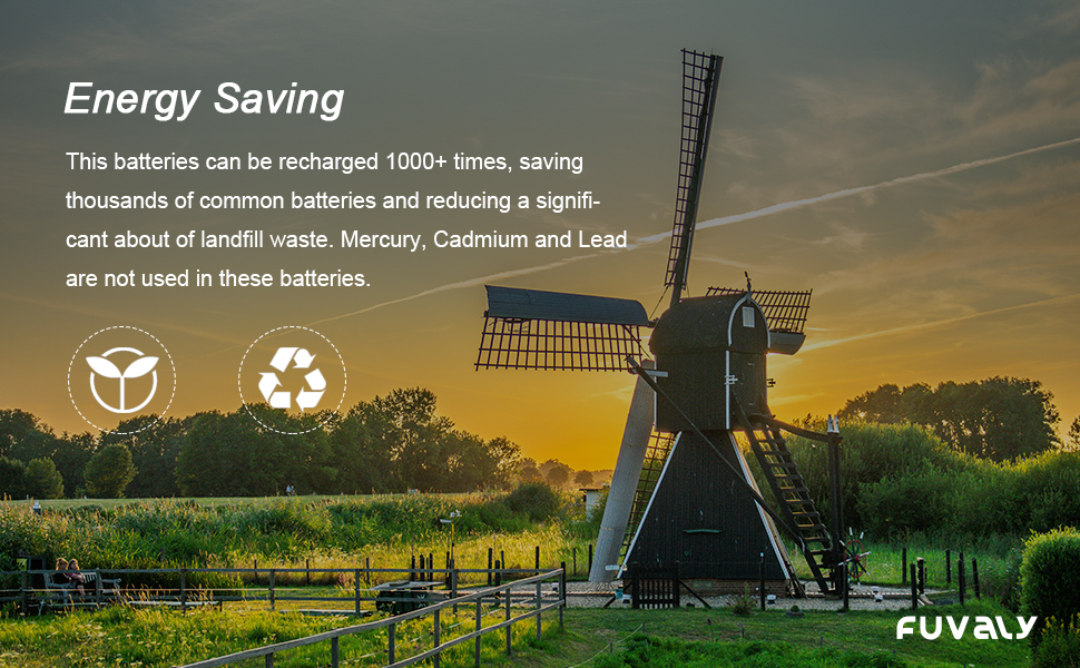 FUVALY USB Rechargeable AA Batteries 1500mAh High Capacity 1.5V Fast Charging