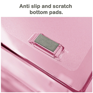 acrimet facility letter tray 3 tier side load clear pink color