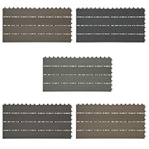WOLTU 6 X WPC Composite Decking Boards 30 X 60 Cm (1 M2) Wood Effect Light Grey 14 decking tile specifications