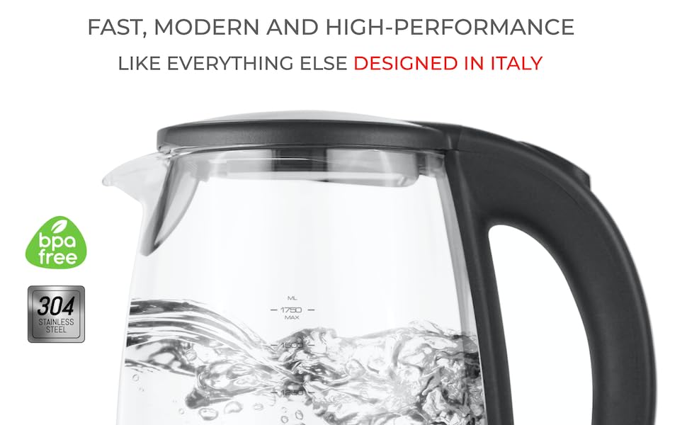 Electric Glass electric Kettle stainless steel borosilicate bpa free