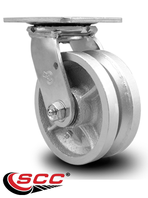 Semi Steel V-Groove Cast Iron Wheel Caster