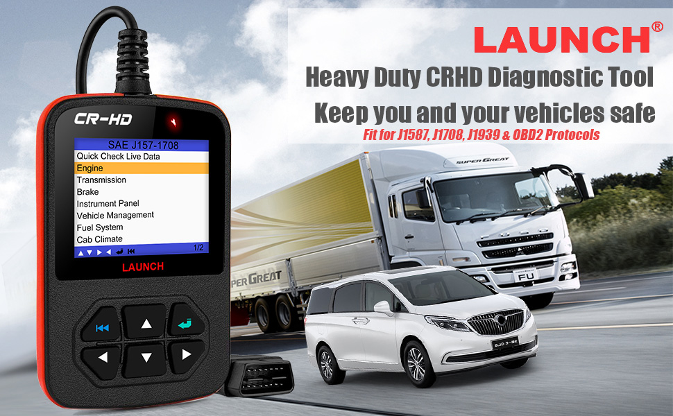 LAUNCH Creader CRHD Plus Heavy Duty Truck Scanner Diagnostic Scan Tool