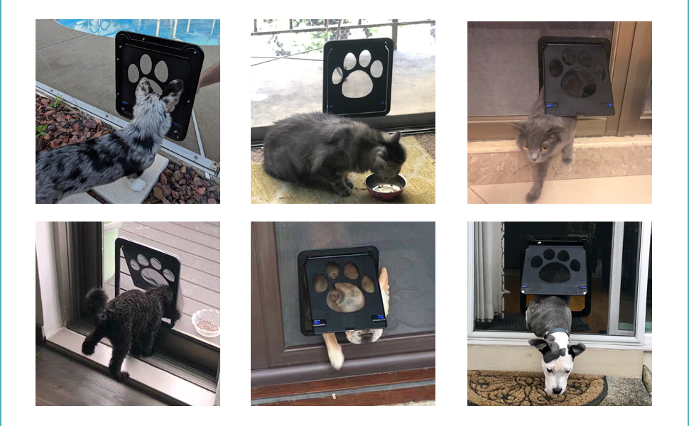 NAMSAN Cat Flap Pet Screen Door Lockable Cat door Easy Install