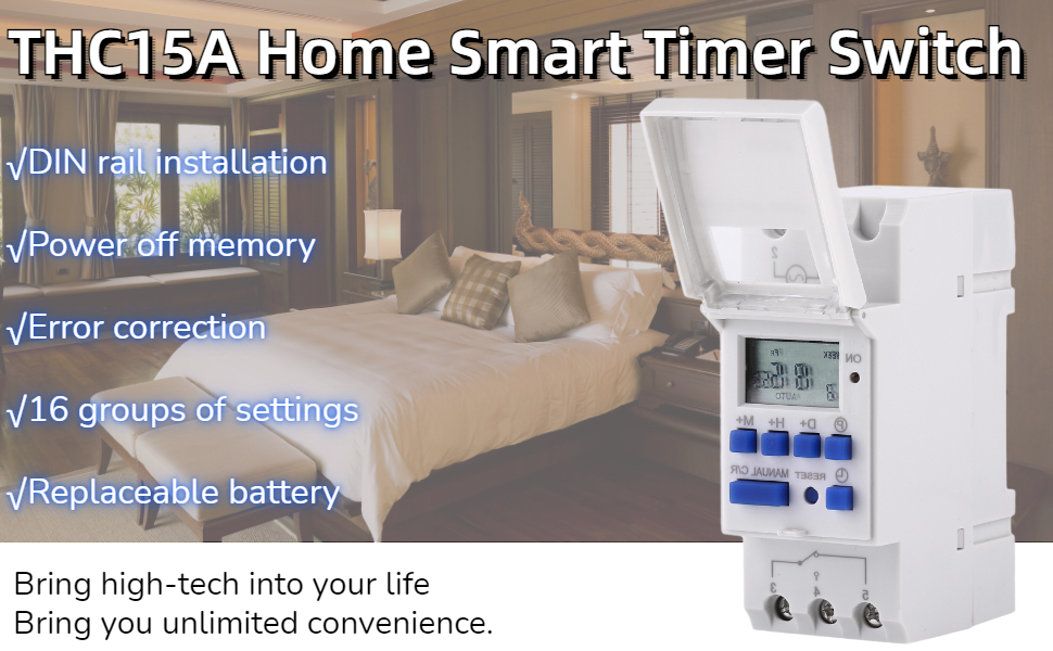 Digital Timer Switch LCD Display,Weekly Programmable Electronic Relay