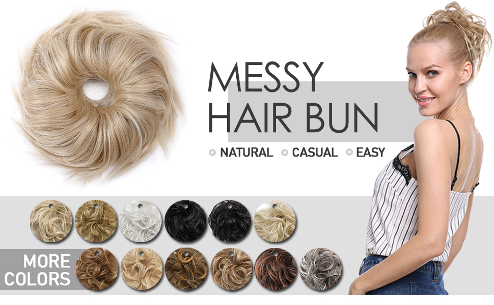 Hairro messy hair bun is super easy to use, have 13 colors