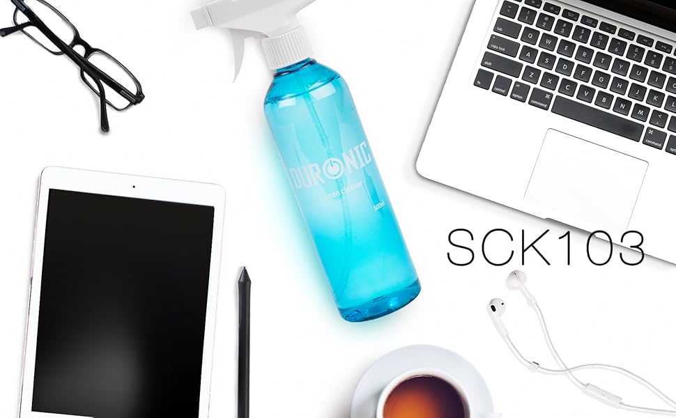 Duronic Screen Cleaner Kit SCK103 Large Bottle 500ml Cleaning Spray