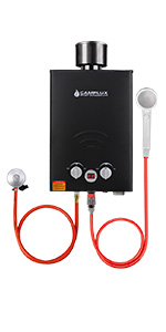 Chauffe-eau à Gaz Camplux BW264C 10L Avec Couvercle De Pluie, Norme GAR Certifiée CE, Utilisation Pour Le Camping, Les RV, Le Lavage Du Cheval 25 bw264c