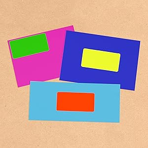 neon assortment shipping labels