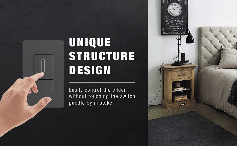 ELEGRP Slide Dimmer, Unique Structure Design