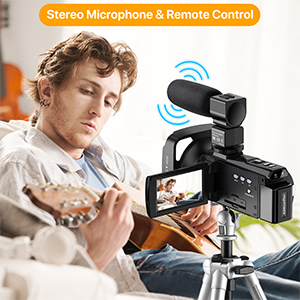video camera with microphone
