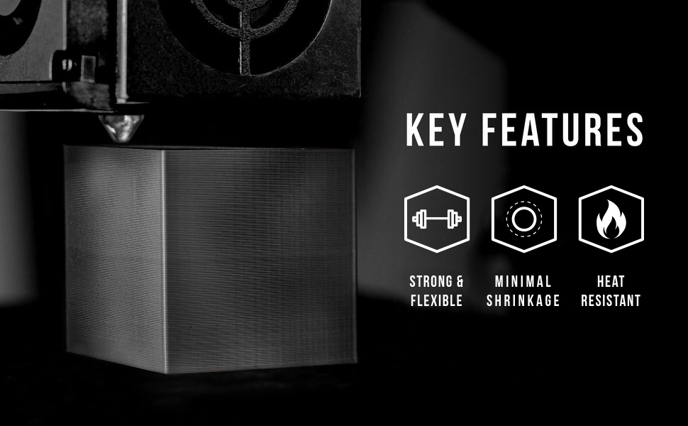 abs key features include strong and durable, easy to use and higher temperature resistance than pla