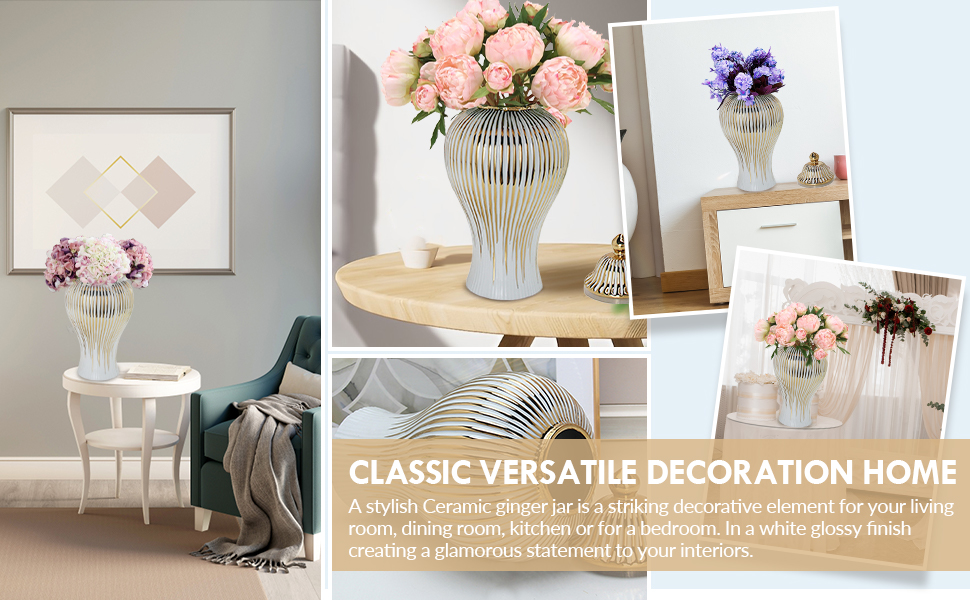 Ginger Jar Storage Vase Decorative