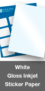 white gloss inkjet sticker paper