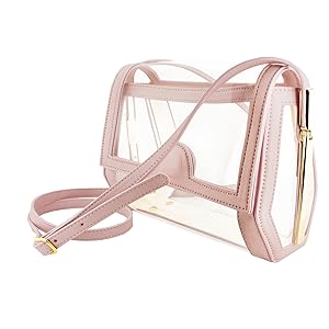 clear plastic geo crossbody