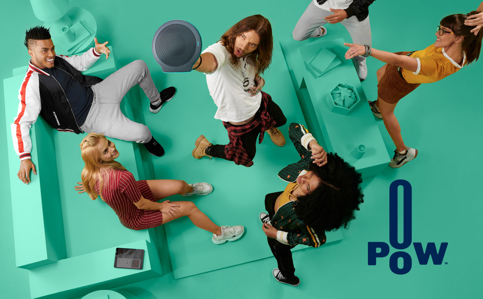 pow audio, pow una x, house party, dancing, jams, friends, together, speaker, wireless, home