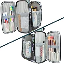12 smaller pockets organize all your toiletry from toothbrush, makeup brush, cosmetics/hygiene
