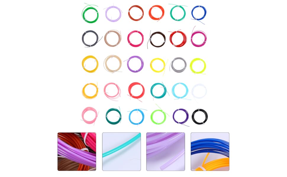 30pcs High-Speed Filament Printing Pen Filament Refills Matte for Pen Printer 10 3