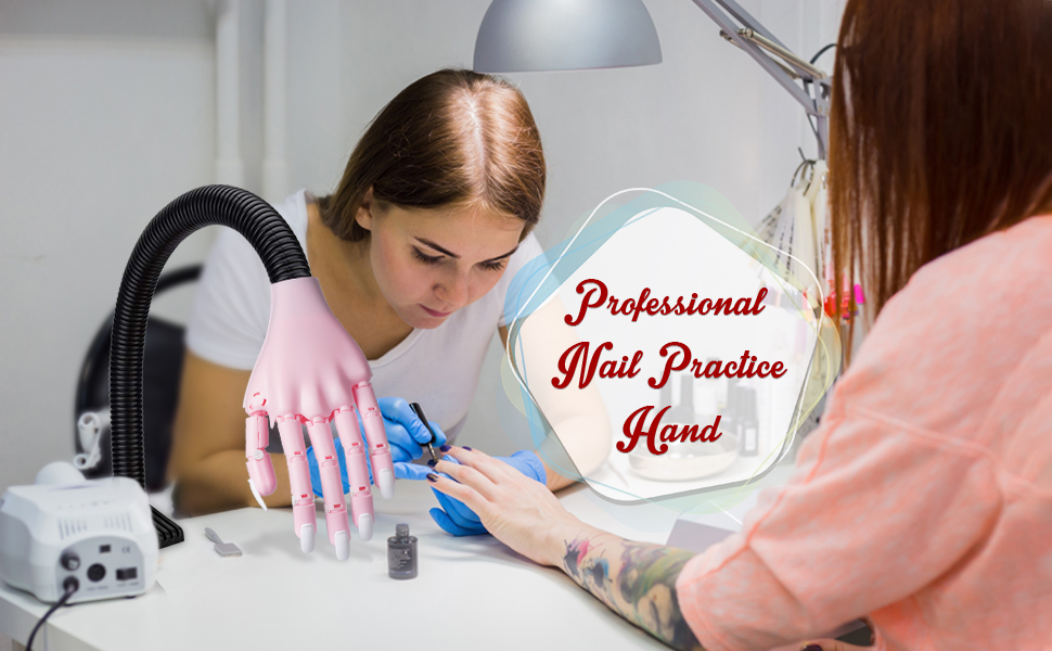 professional nail practice hand