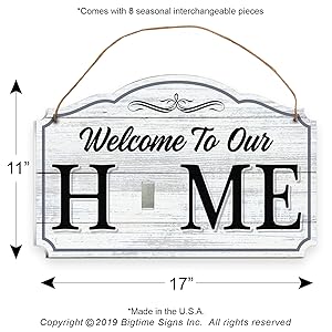 Home decor holiday sign front door sign