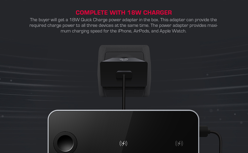 Prestigio Revolt A5 Qi Ladegerät - Kabellose 3-in-1 Ladestation für ...