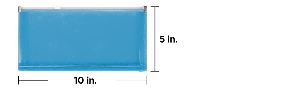 blue #10 zip plastic envelope