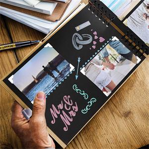 手帳ページの装飾やメッセージカードに、スクラップブッキングのデコレーションやイラストなど、さまざまな用途のデコレーションに使えるメタリックマーカーのセットです。