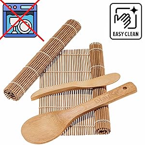 bamboo sushi mat roller kimbap kit sushi tray machine diy sushi making kit with ingredients musubi