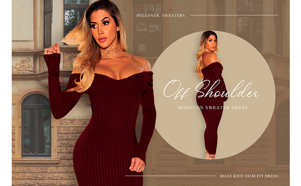 long sleeve knit sweater dress