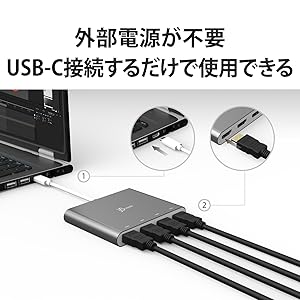 Amazon.co.jp: j5create USB-C 4ポート HDMI ディスプレイ