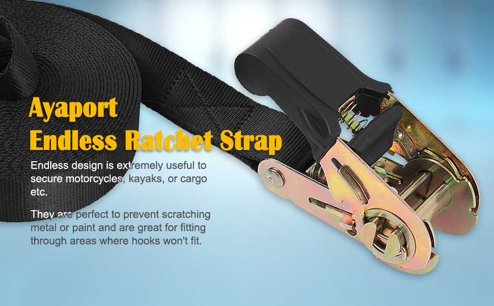 Endless Ratchet Tie Down Straps Heavy Duty Cargo Tie Downs, Durable