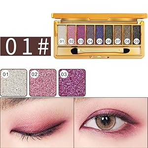 9 colors professional cosmetic eye shadows palette.