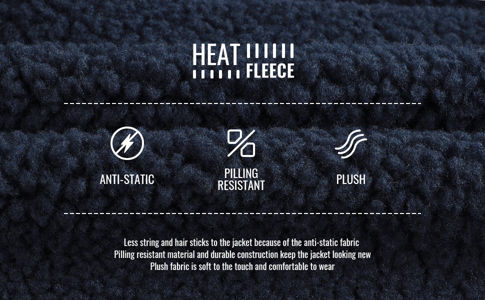 LAPASA Men's Heavy Antistatic Fleece Lined Sherpa Jacket Stand Collar