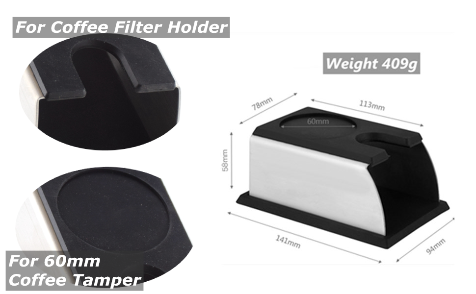 Yosoo Stainless Steel Coffee Tamper Stand, Coffee Powder