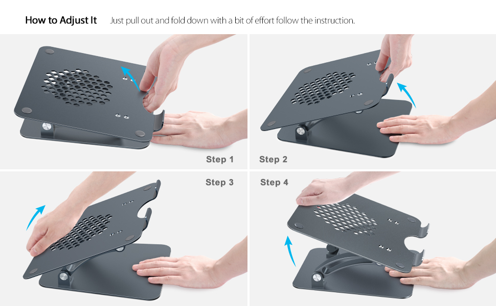 proffisy Laptop Stand Ergonomic Height Angle Adjustable with