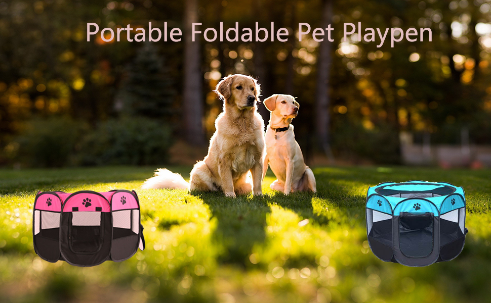 Woucnd Dog playpen, Foldable Puppy Playpen, Pet Playpen