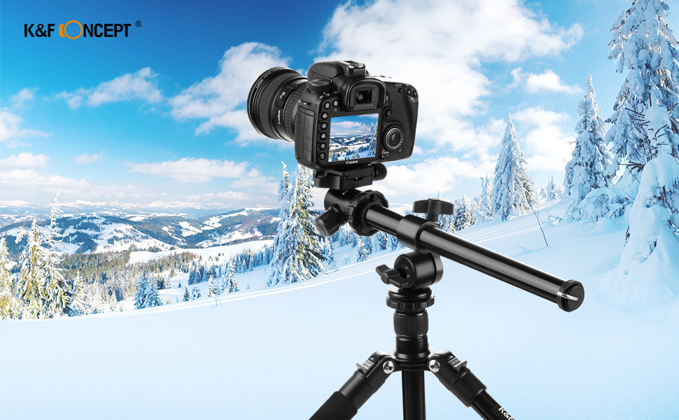 Tripod Extension Arm, K&F Concept 32 CM Tripod Boom Arm Tripod Tilt Arm
