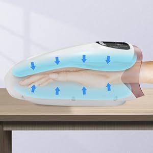hand massage air compression finger massager machine with heat