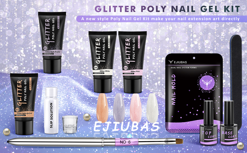 Ejiubas Poly Nail Gel Kit
