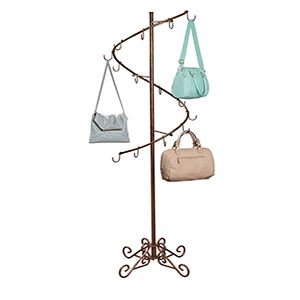spiral handbag rack
