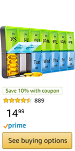 Extra Large Pill Organizer 2 Times a Day