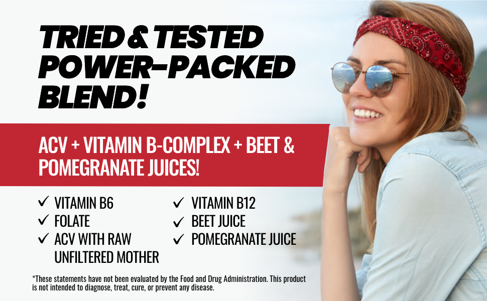 Simply Potent ACV Gummies With B Vitamins, Beet & Pomegranate Juice